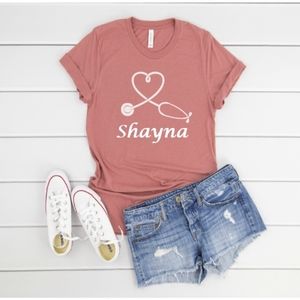 Personalized Nurse's T Shirt
